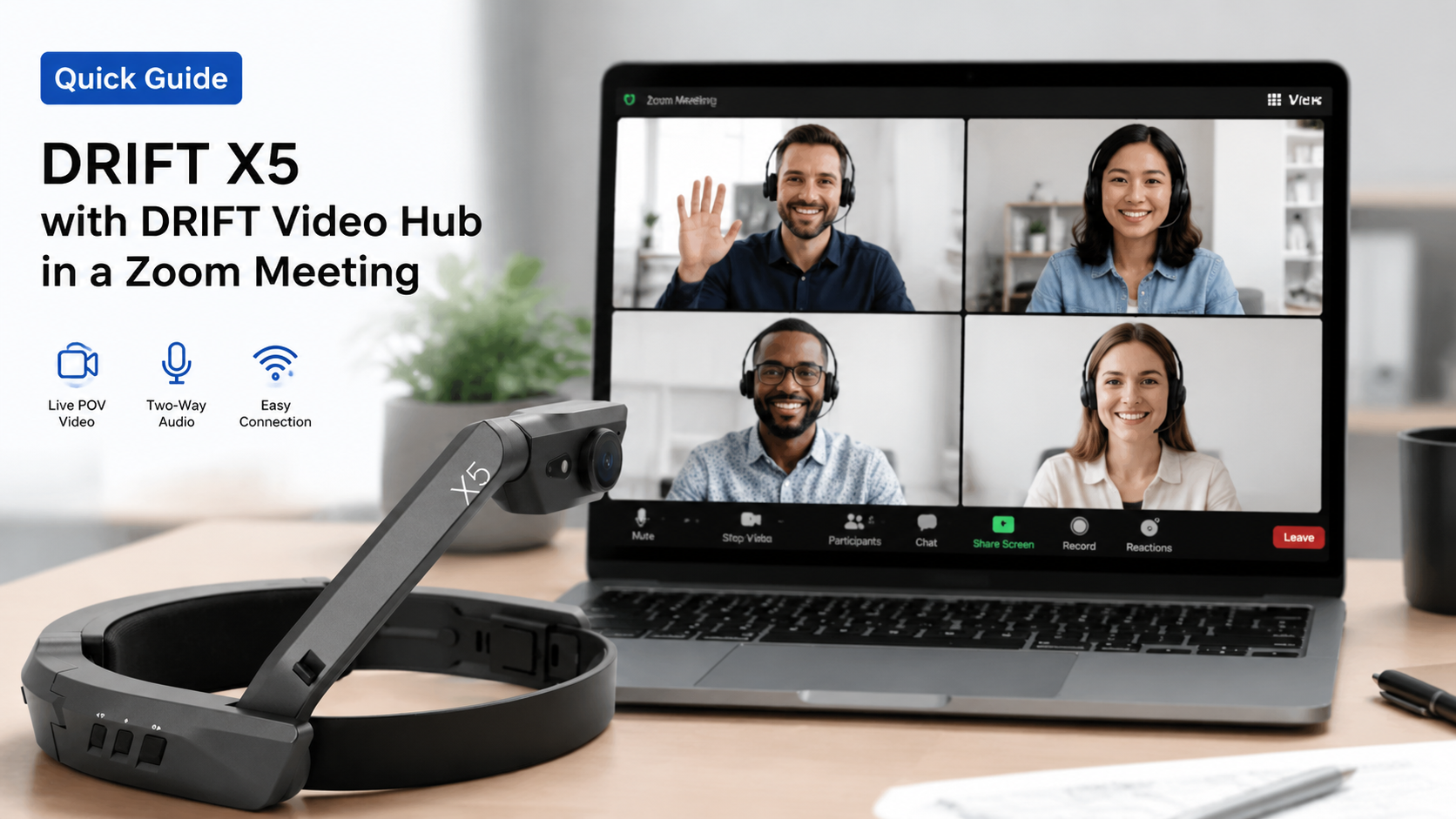 How to Use DRIFT X5 Series in a Zoom Meeting via DRIFT Video Hub