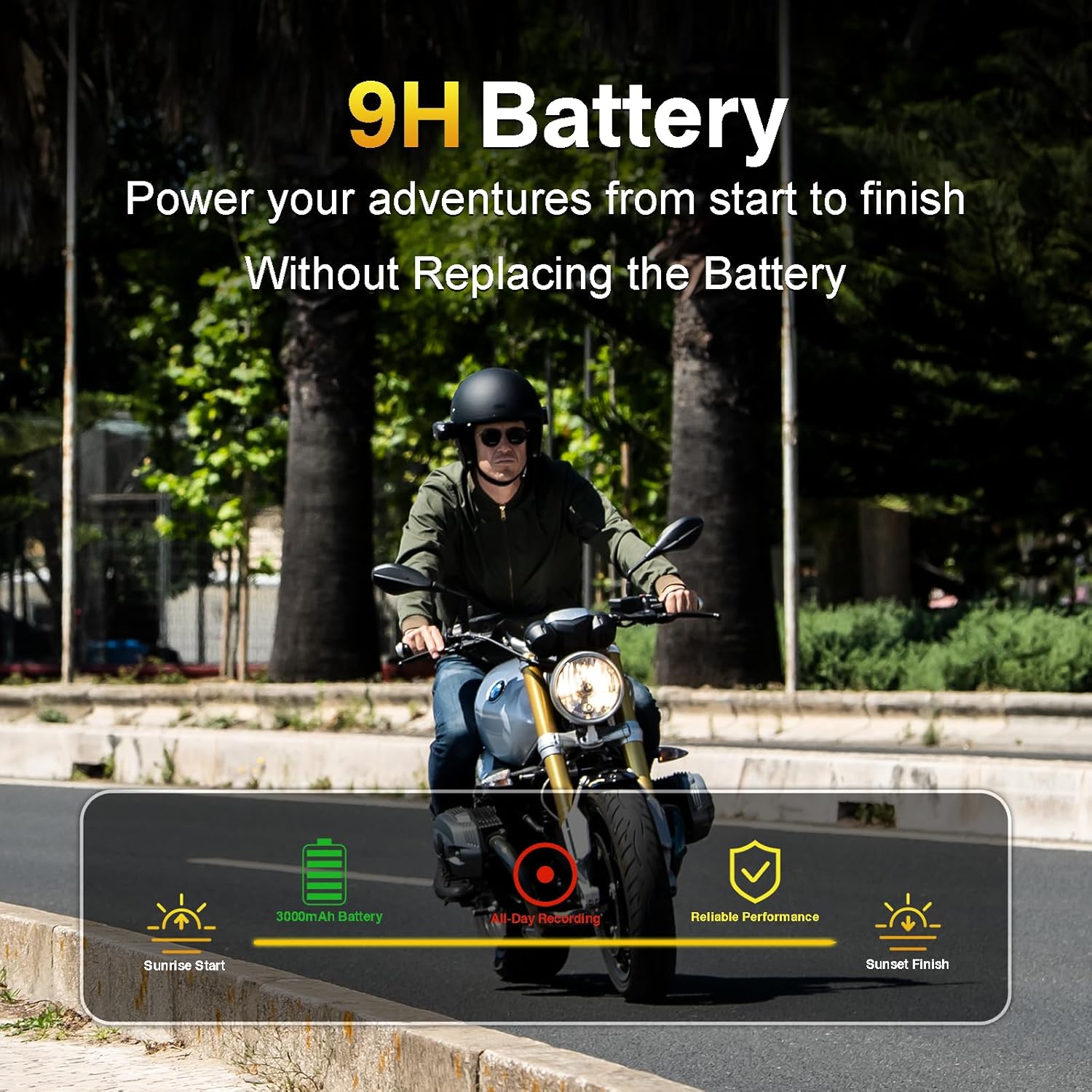 Drift Ghost XL Motorcycle Camera | 9 hour battery Helmet Cam