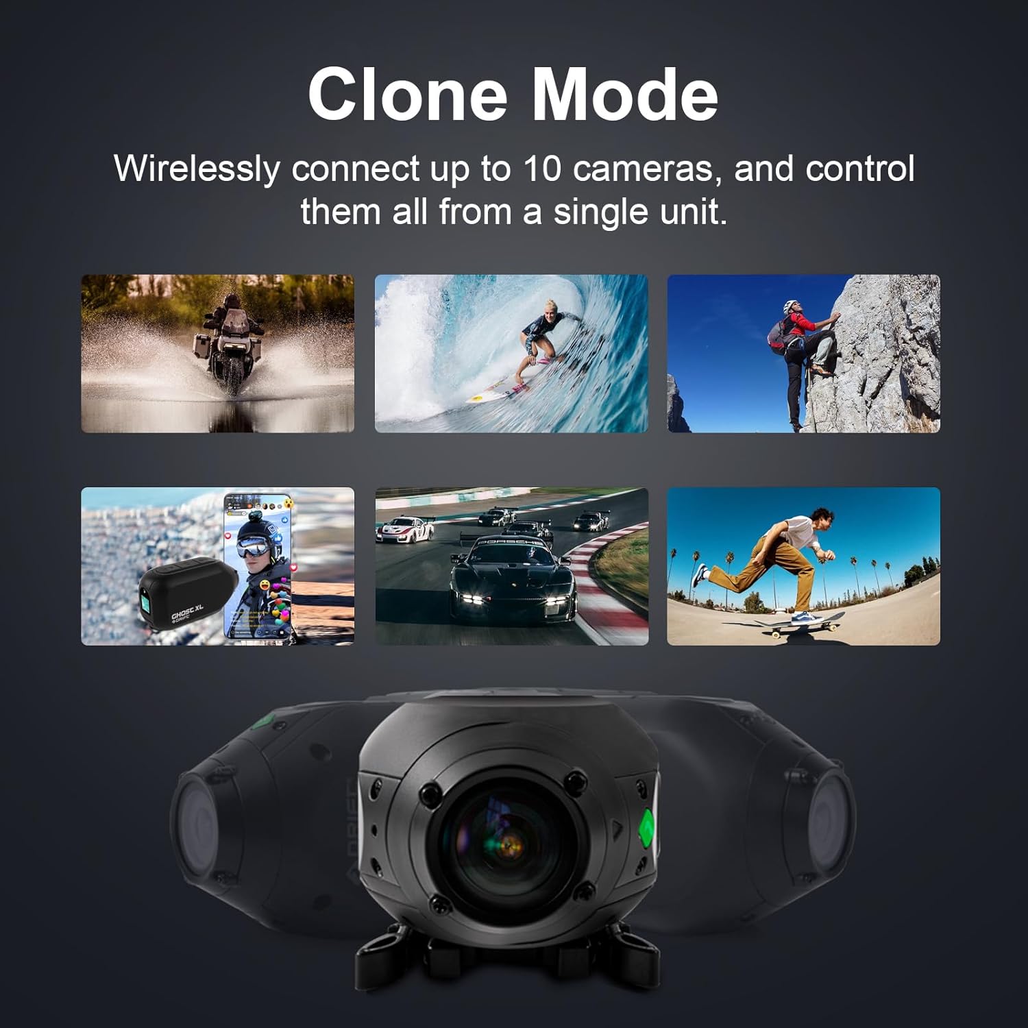 Drift Ghost XL Motorcycle Camera | 9 hour battery Helmet Cam