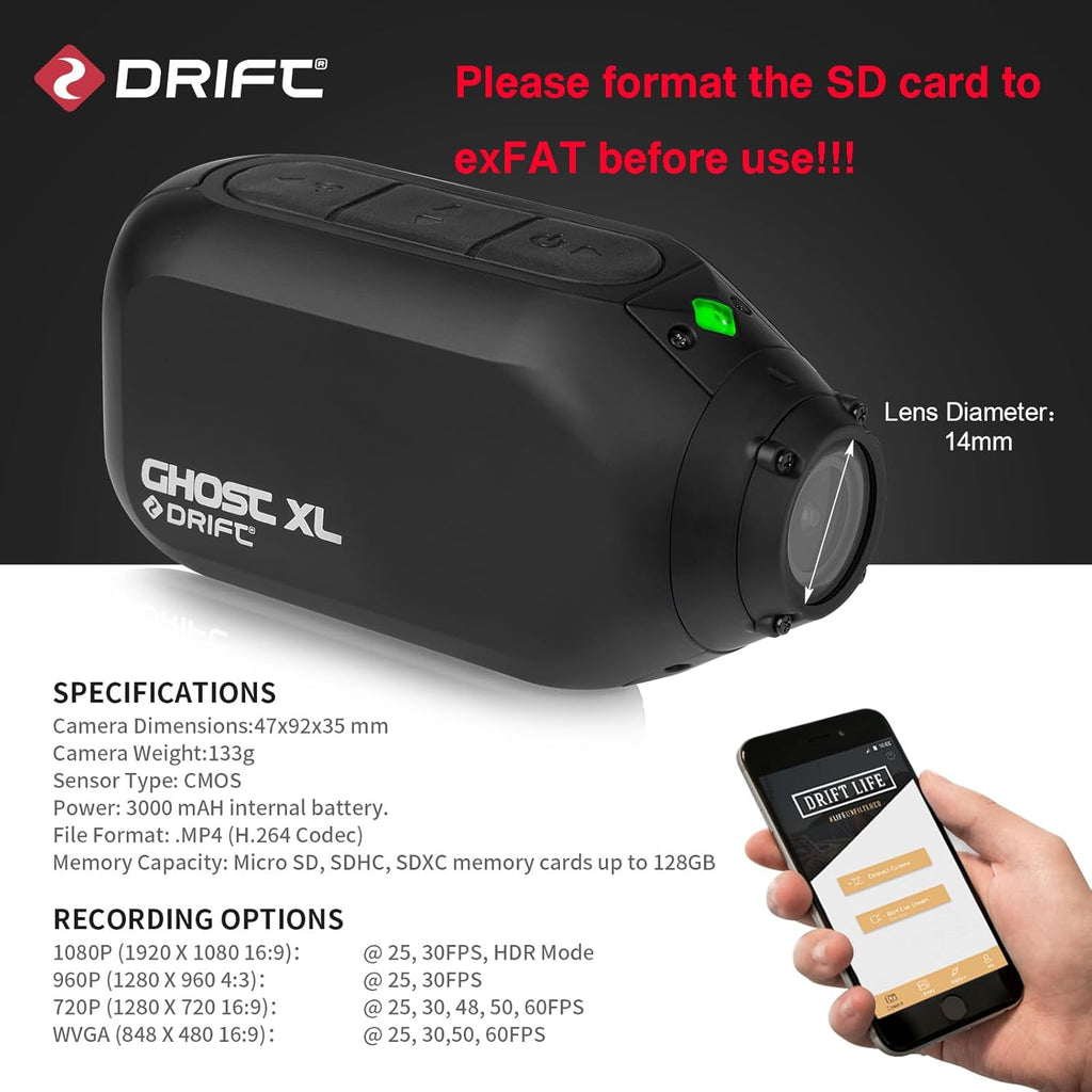Drift Ghost XL Motorcycle Camera